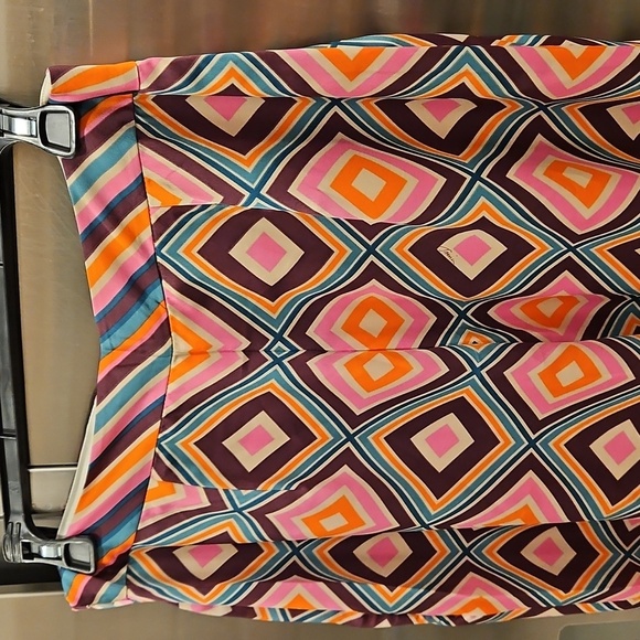 💕TRINA TURK💕 Bay Pant ~ Brookhaven Blocks Satin Georgette 8 NWT - Picture 12 of 16